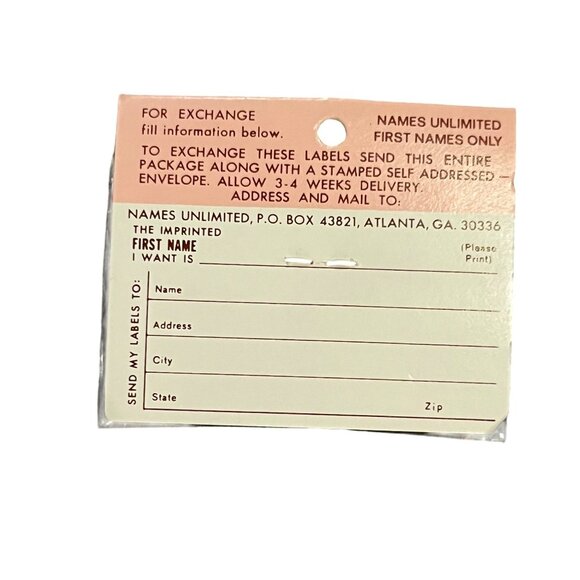 Vintage Deluxe Woven Labels “Specially Hand Made By Mary” 8 Pack NEW Old Stock - Picture 3 of 6